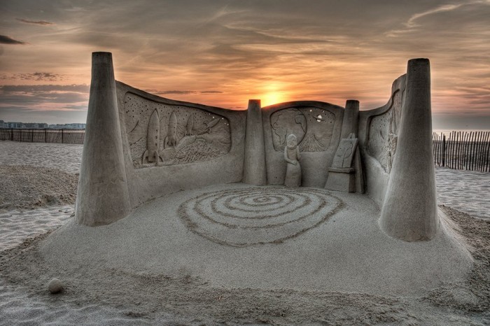 Festival of sculptures from sand in the Hampton