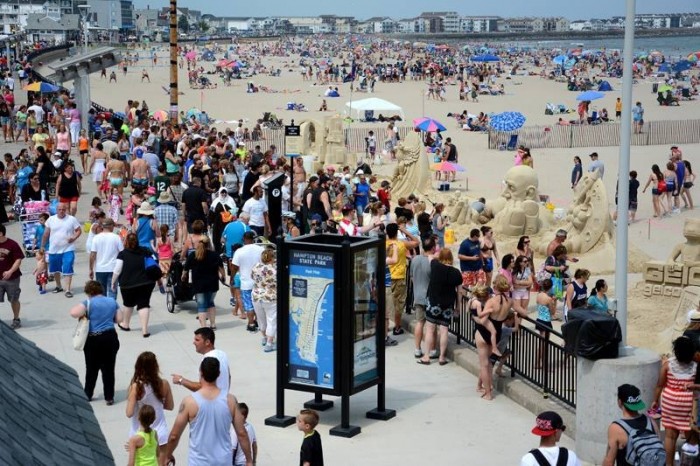 Festival of sculptures from sand in the Hampton