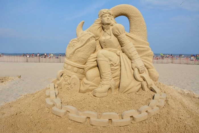 Festival of sculptures from sand in the Hampton