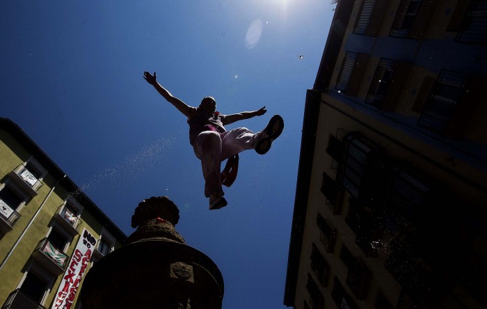 The Festival of San Fermin 2013 and the flight from the bulls