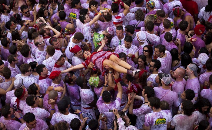 Festival of San Fermin 2013 and the flight from the bulls