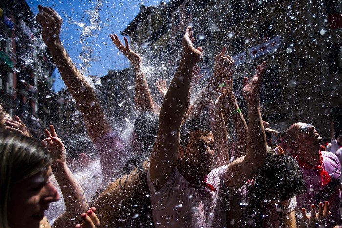 The Festival of San Fermin 2013 and the flight from the bulls