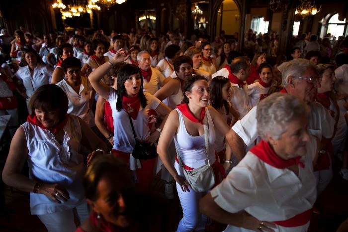 Festival of San Fermin 2013 and flight from the bulls