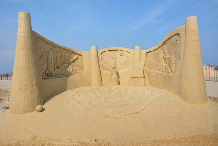 Festival of sculptures from sand in the Hampton