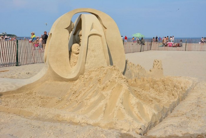 Festival of sculptures from sand in the Hampton