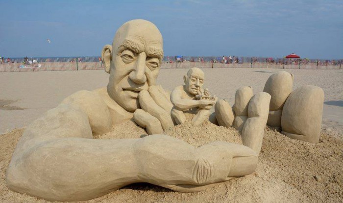Festival of sculptures from sand in the Hampton