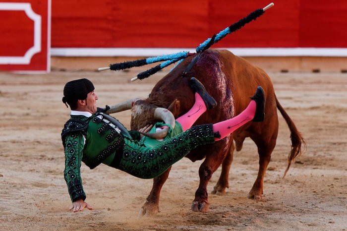 The Festival of San Fermin 2013 and the flight from the bulls