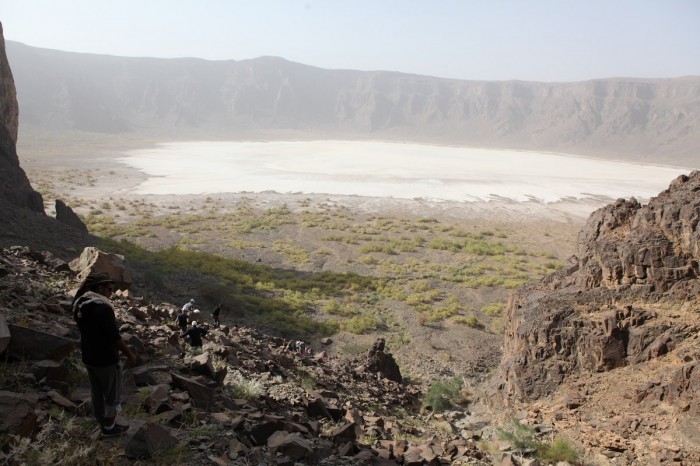 Pearl white al-Waba crater