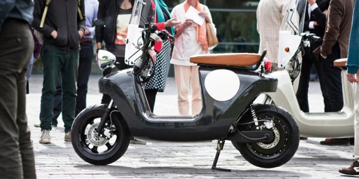 Electric scooter made from hemp, flax and resin