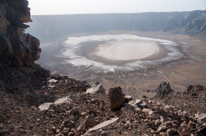 Pearl white al-Waba crater