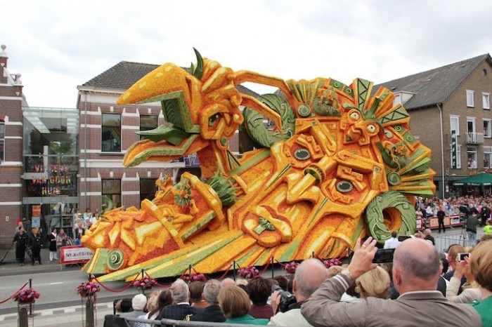 Giant floral parade sculptures