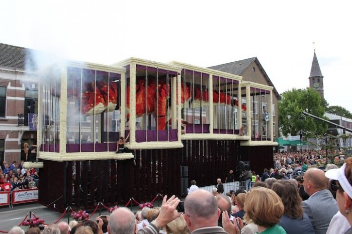 Giant floral parade sculptures