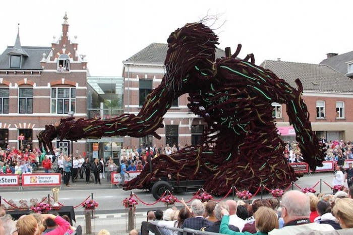 Giant floral parade sculptures