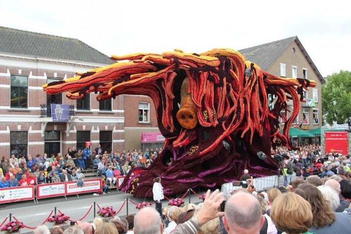 Giant floral parade sculptures