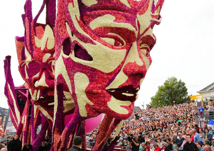 Giant floral parade sculptures