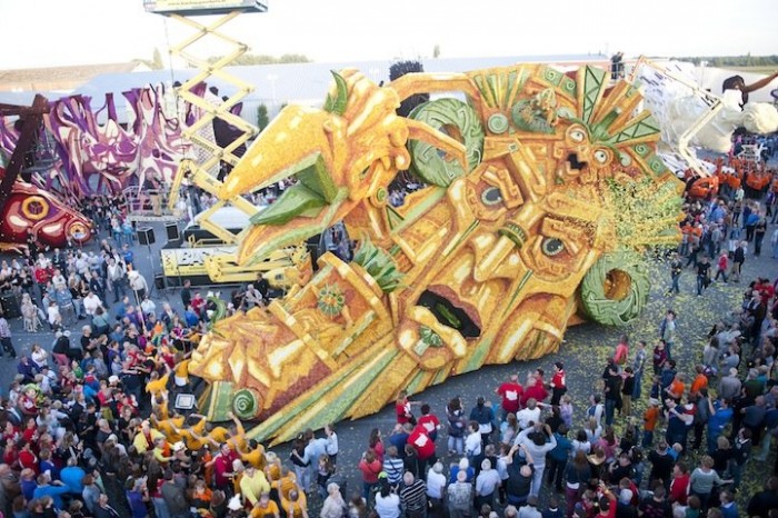 Giant floral parade sculptures