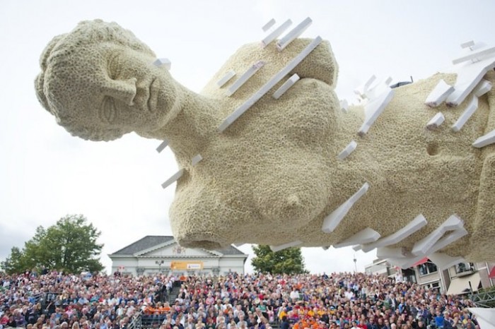 Giant floral parade sculptures