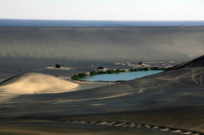 Вау-ан-Намус & ndash; оазис всередині кратера