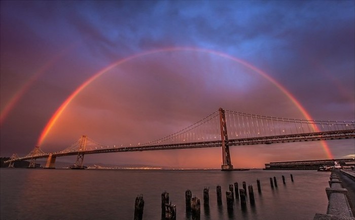 Удачные фото двойной радуги со всего мира