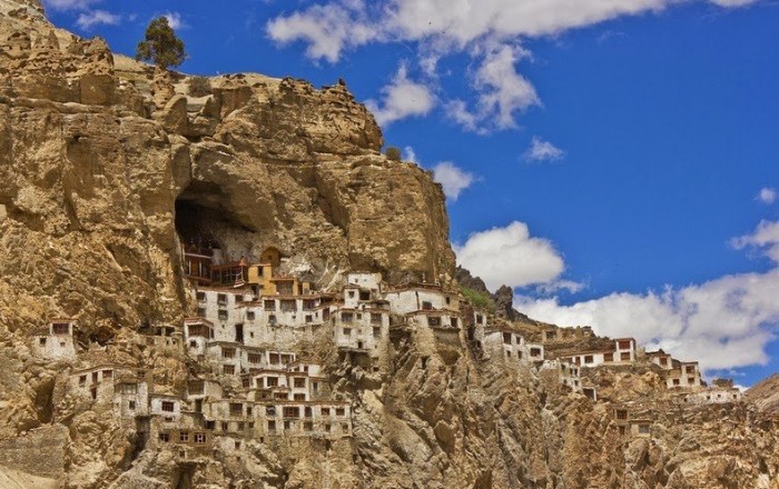 The unique monastery of Fuktal Gompa in India