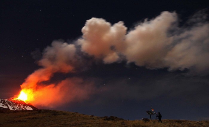 Извержения вулканов: Синабунг VS Этна