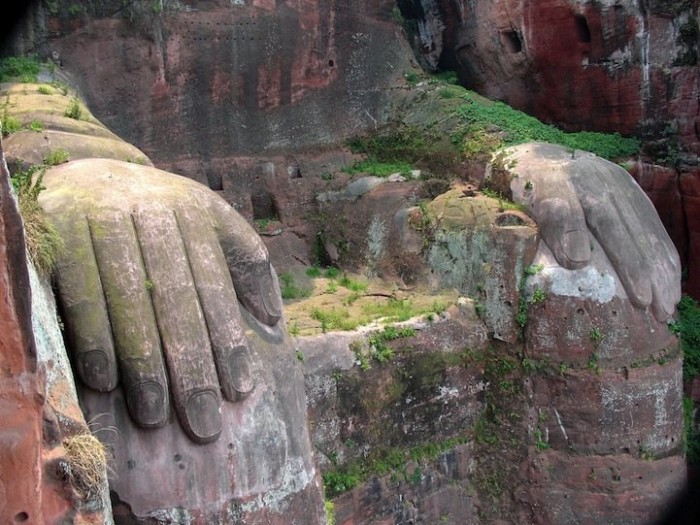 The world's largest Buddha statue carved into the rock
