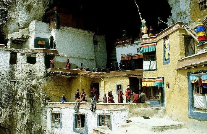 The unique monastery of Fuktal Gompa in India