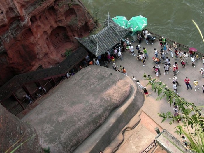 The world's largest Buddha statue carved into the rock