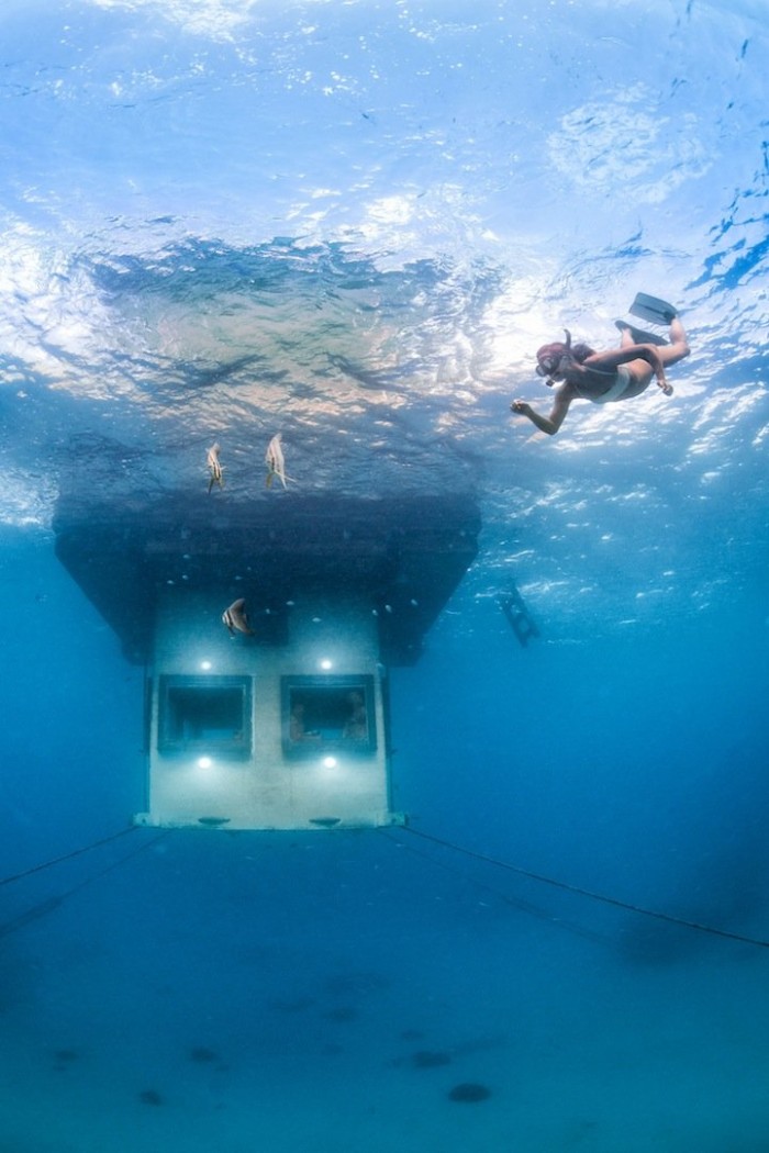 Multilevel floating hotel Manta Resort