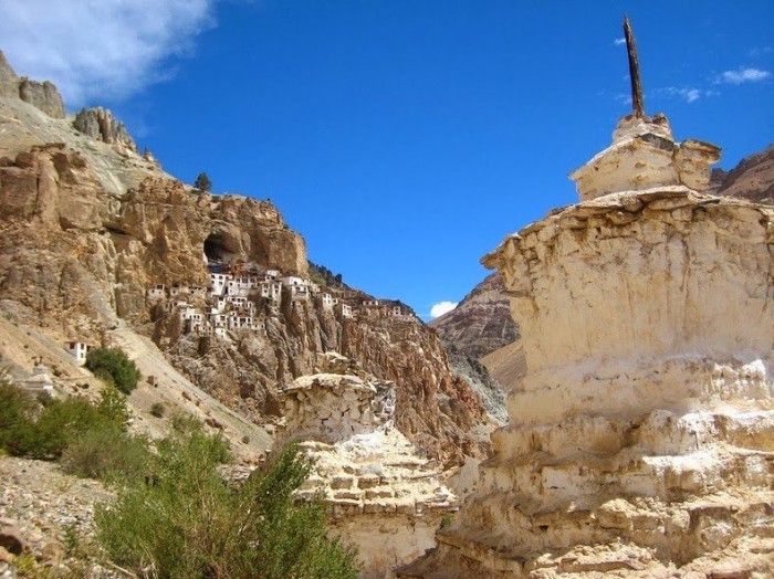 The unique monastery of Fuktal Gompa in India