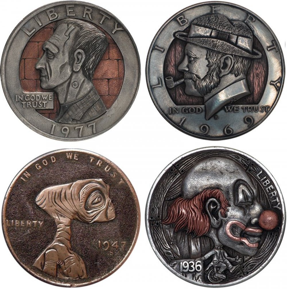 Dressed coins by hand