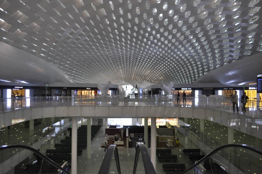 Futuristic Airport Terminal Shenzhen Baonan