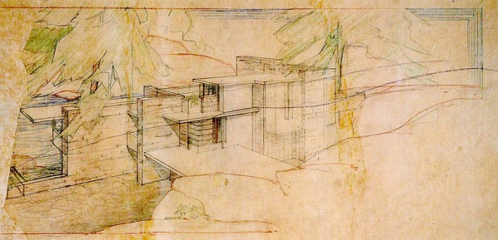 Project House on the Waterfall & (Fallingwater)