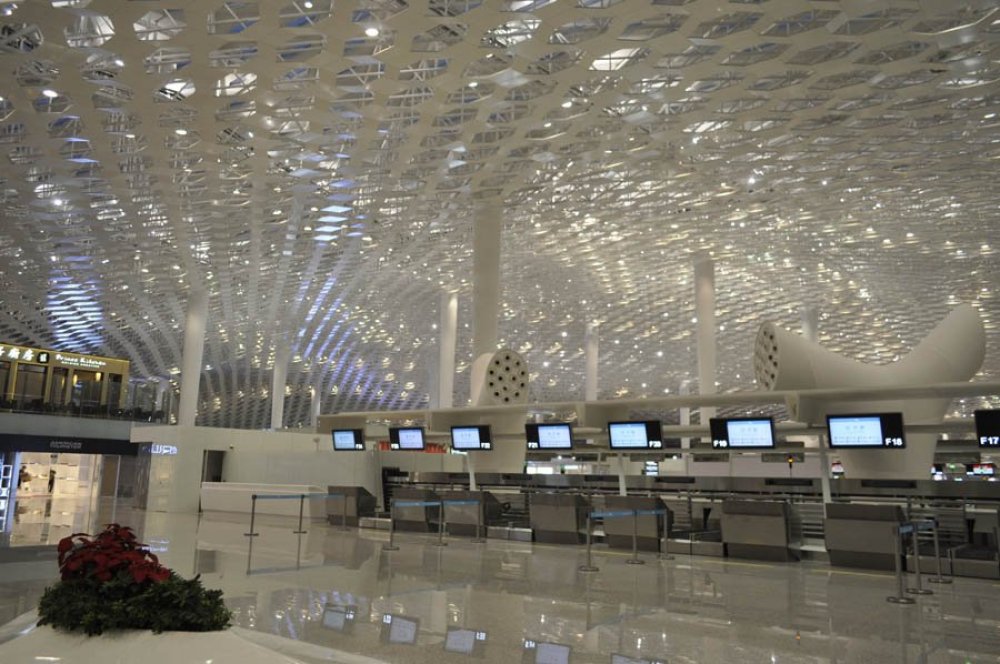 Futuristic Airport Terminal Shenzhen Baonan