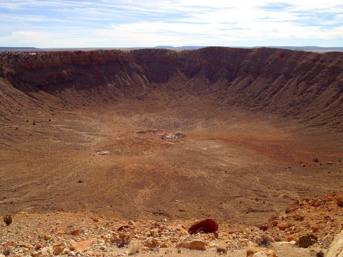 The Barringer Crater is the world's largest meteorite crater