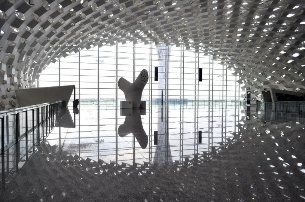 Futuristic Terminal Airport Shenzhen Baonan