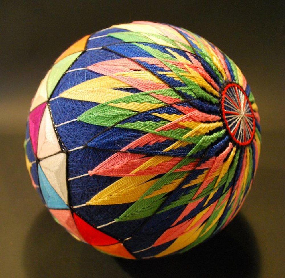 The balls of the temari performed by the 92-year-old grandmother