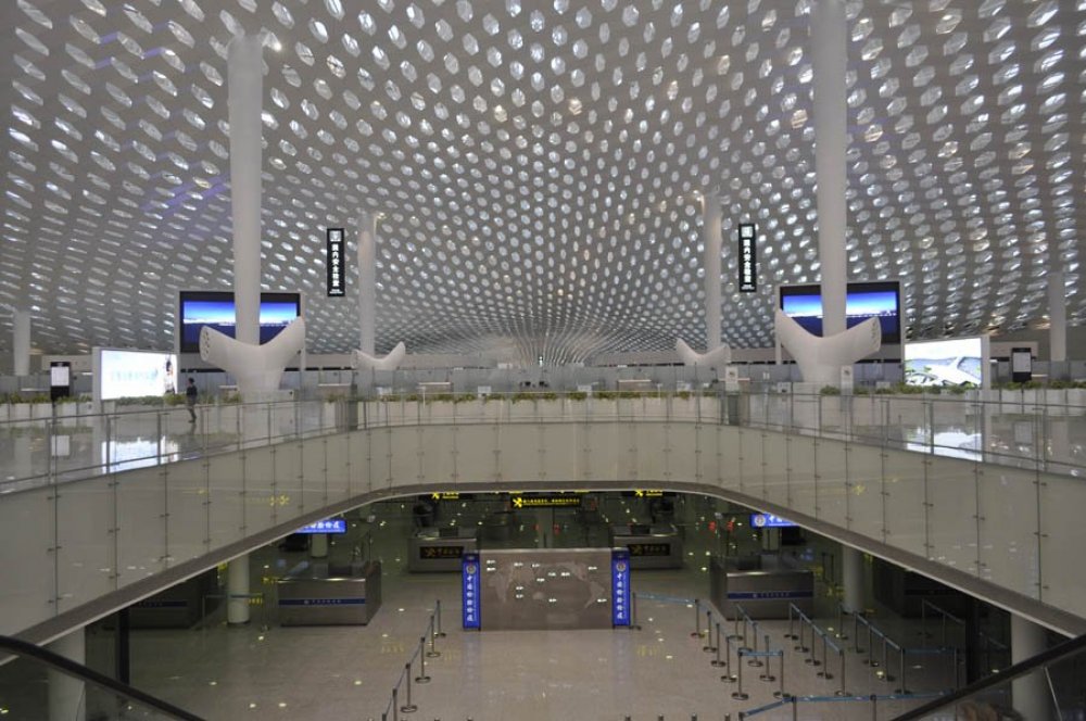 Futuristic Airport Terminal Shenzhen Baonan