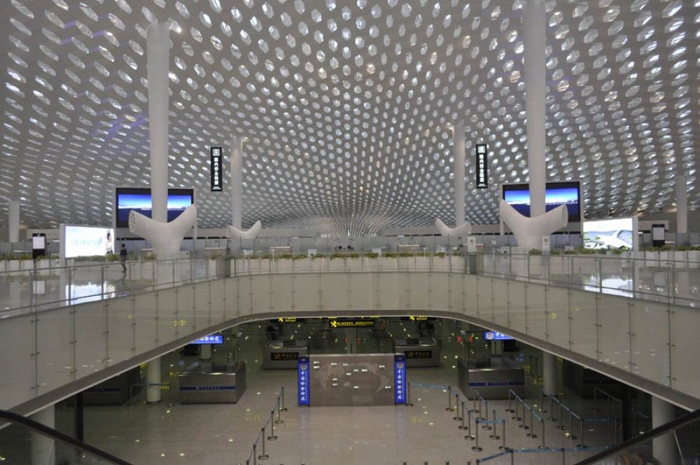 Futuristic Airport Terminal Shenzhen Baonan