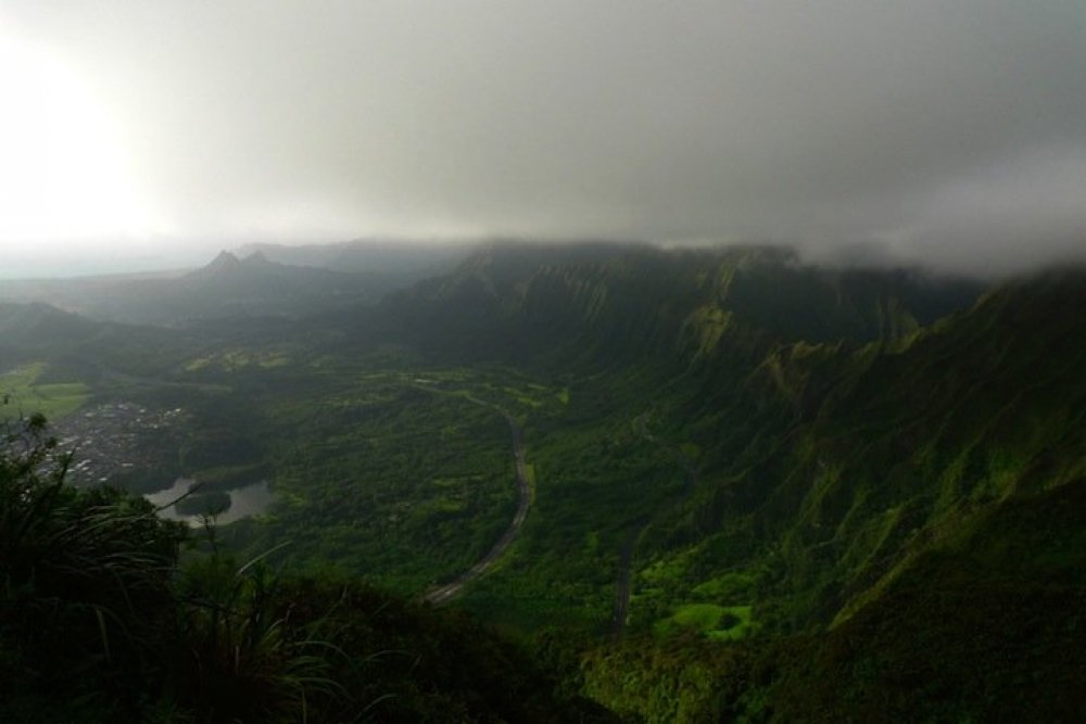 Four thousand steel steps to the Hawaiian panoramas