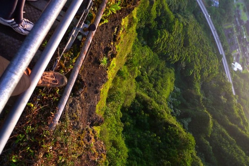 Four thousand steel steps to the Hawaiian panoramas