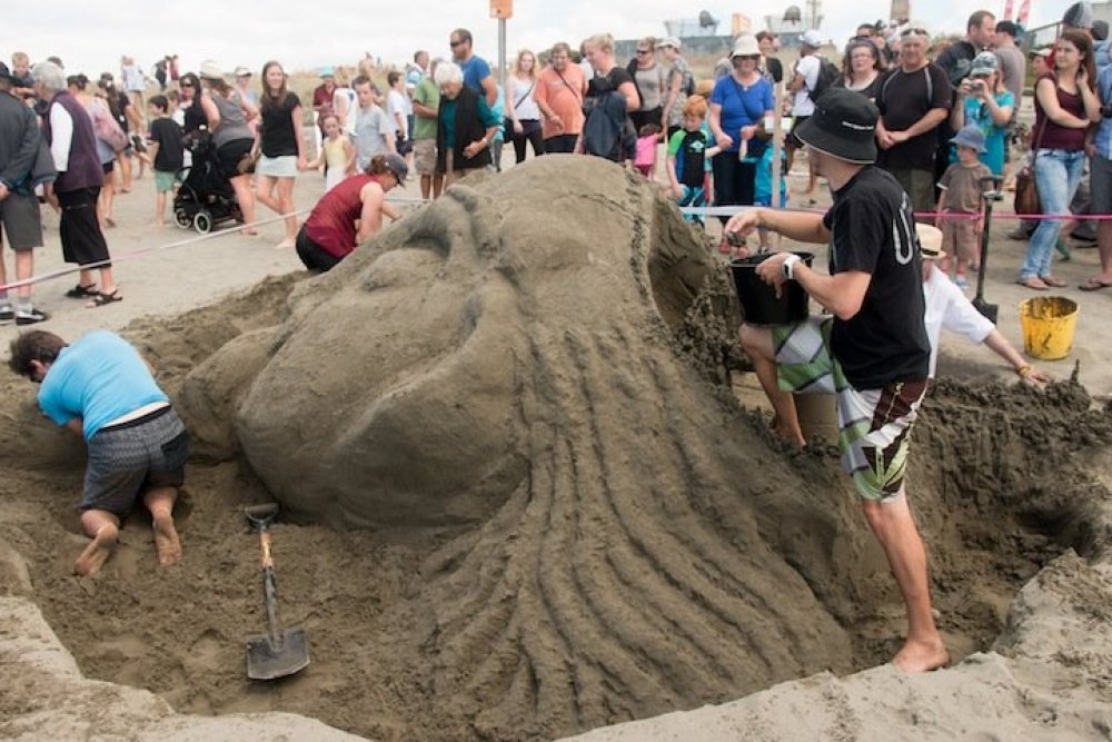 Sand competition at the sand castle competition