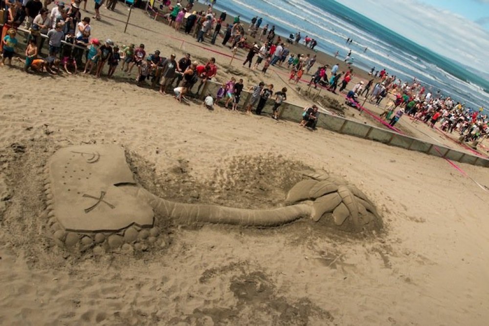 Sand competition at the sand castle competition