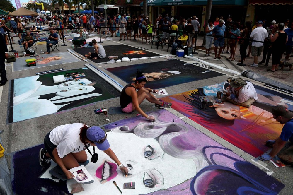 Фестиваль уличного рисунка «Lake Worth Street Painting Festival»