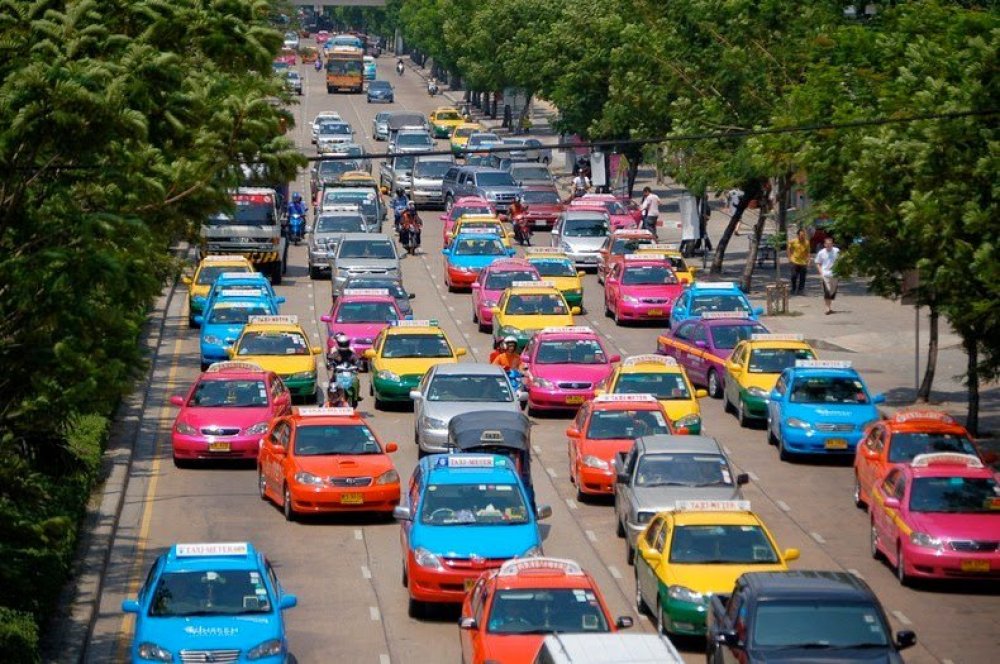 Multicolored transport of Bangkok