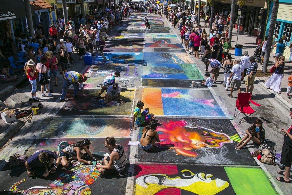 Фестиваль уличного рисунка «Lake Worth Street Painting Festival»