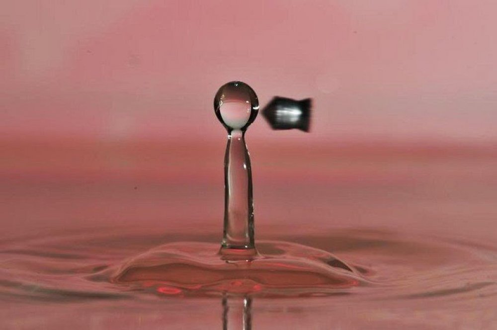 High-speed photos of a flying bullet