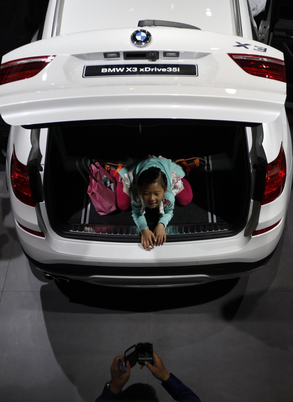 Walking through the car dealership in Beijing