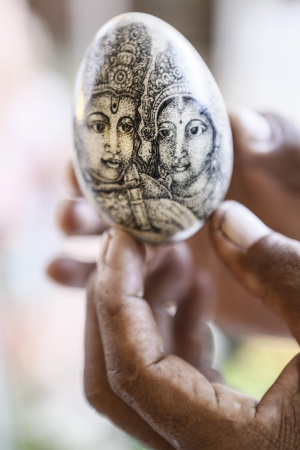 Painted eggs in Balinese