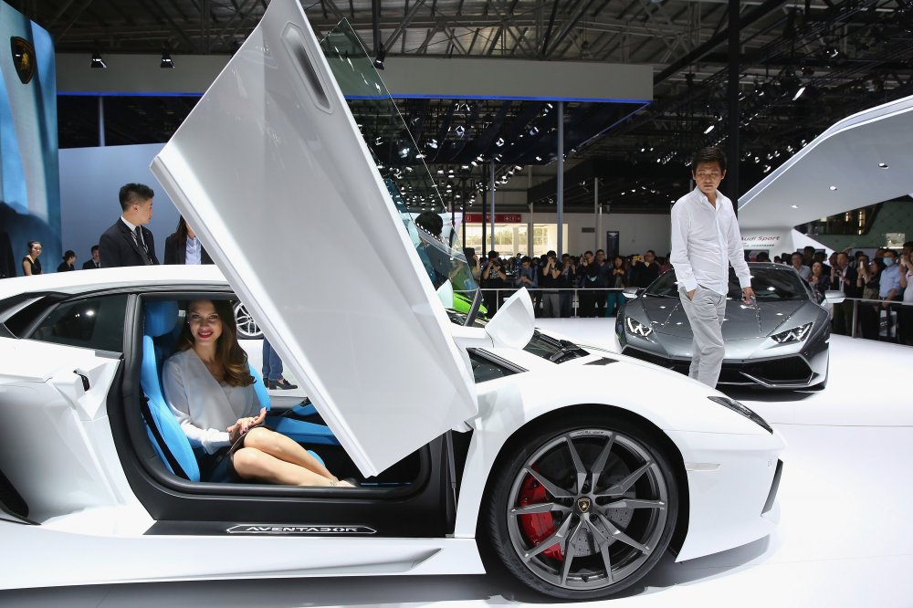 Walking through the car dealership in Beijing